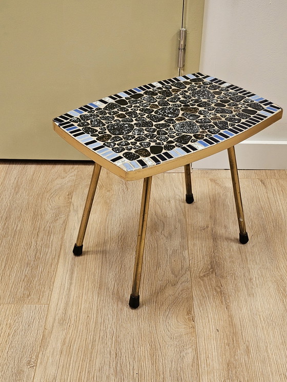 Image 1 of Vintage Mosaic Side Table Plant Table Table