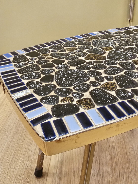 Image 1 of Vintage Mosaic Side Table Plant Table Table