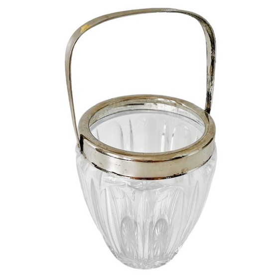 Image 1 of Secchiello per il ghiaccio vintage in vetro cromato, anni '60