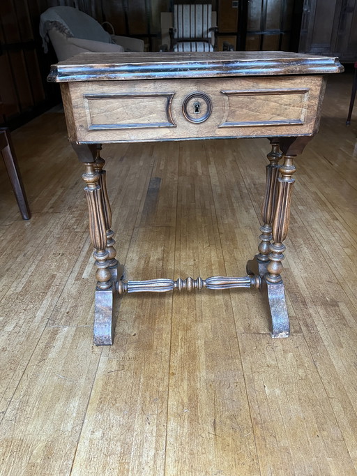 Rare Antique Dressing Table with Mirror