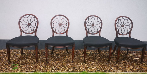 5X Heppelwhite Style Spiderweb Chairs