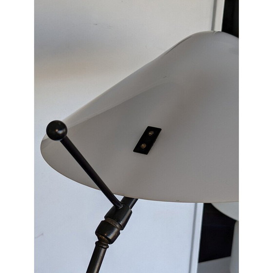 Image 1 of Vintage 242 P wall lamp in tubular metal and brass by Robert Mathieu, 1960