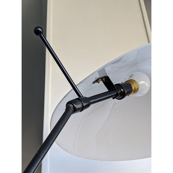 Image 1 of Vintage 242 P wall lamp in tubular metal and brass by Robert Mathieu, 1960