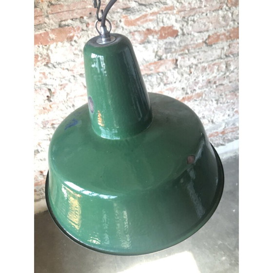 Image 1 of Lampada da soffitto vintage Industrial Factory di Wikasy A23, anni '50