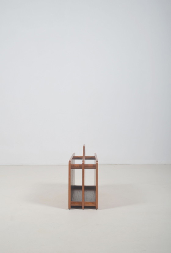 Image 1 of Danish Magazine Holder In Solid Teak, 1970s