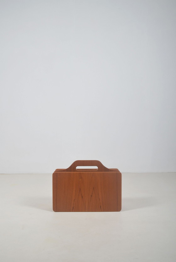 Image 1 of Danish Magazine Holder In Solid Teak, 1970s