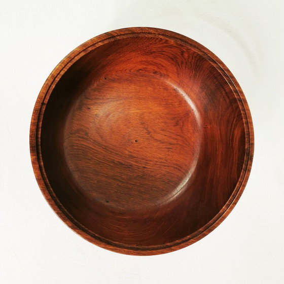Image 1 of Vintage teak bowl and salad spoons, Denmark 1960s