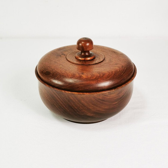Image 1 of Vintage teak bowl and salad spoons, Denmark 1960s