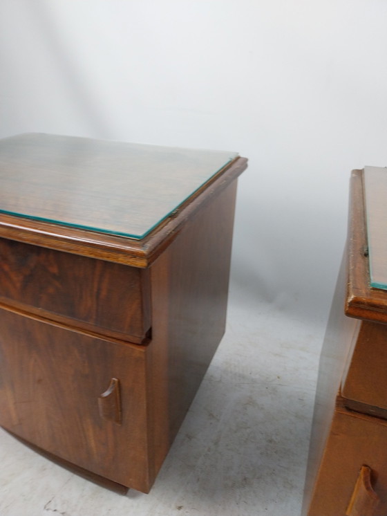 Image 1 of 1 Set Art Deco Nightstands 1930'S 49 X 40 X 48Cm