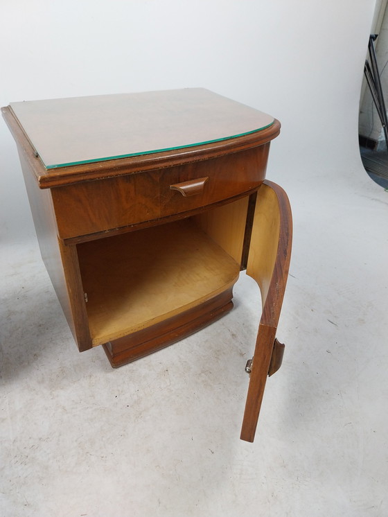 Image 1 of 1 Set Art Deco Nightstands 1930'S 49 X 40 X 48Cm