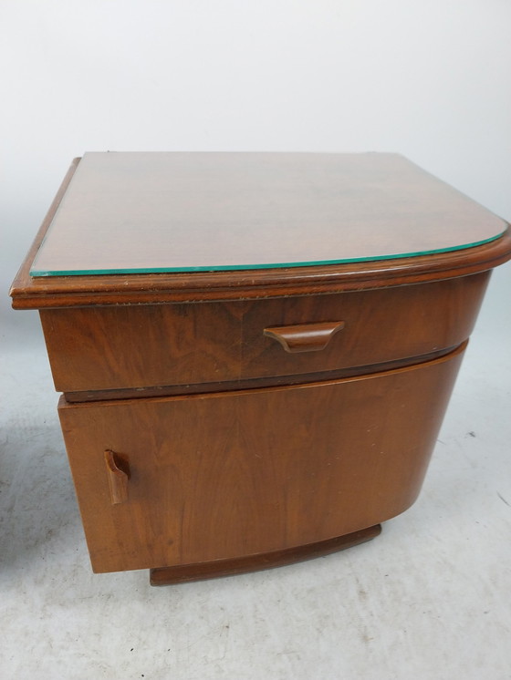 Image 1 of 1 Set Art Deco Nightstands 1930'S 49 X 40 X 48Cm