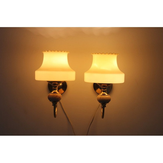 Image 1 of Pair of vintage wall lamp, Czechoslovakia 1970