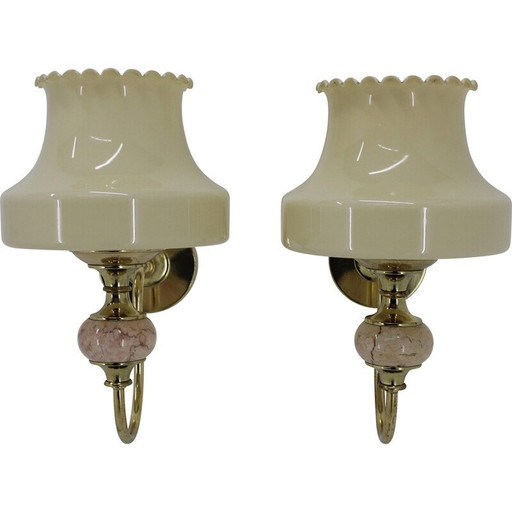 Pair of vintage wall lamp, Czechoslovakia 1970