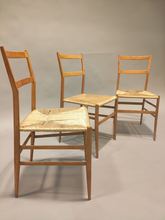 Image 1 of 4x Gio Ponti Superleggera stoelen