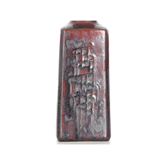 Image 1 of Scandinavian vintage lamp in red and grey ceramic, 1960