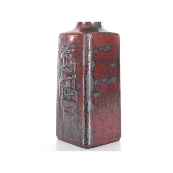 Image 1 of Scandinavian vintage lamp in red and grey ceramic, 1960