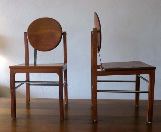 Image 1 of Brutalist Teak And Patinated Steel Dining Table And 6 Chairs, 1960S