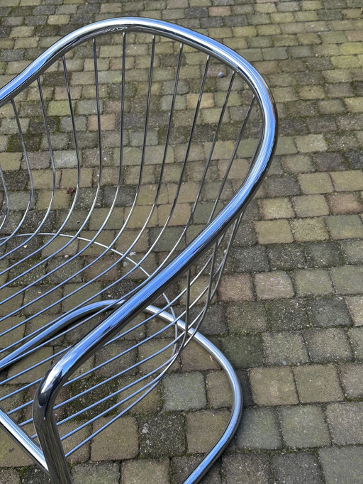 2x chaise chromée vintage