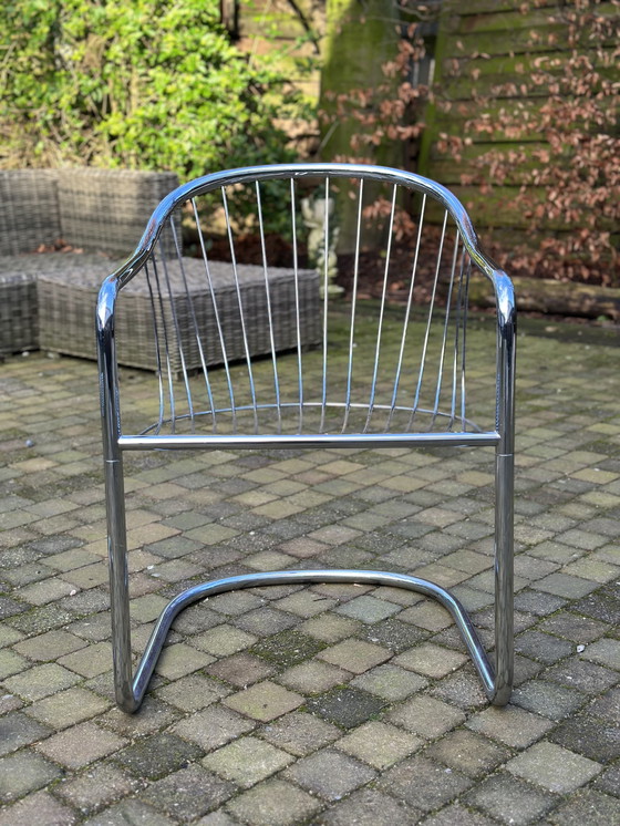 Image 1 of 2x vintage chrome chair