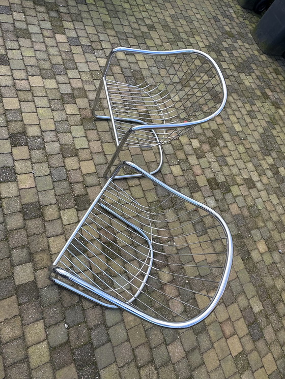 Image 1 of 2x vintage chrome chair