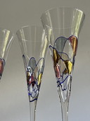 Set of 4 designer champagne flutes