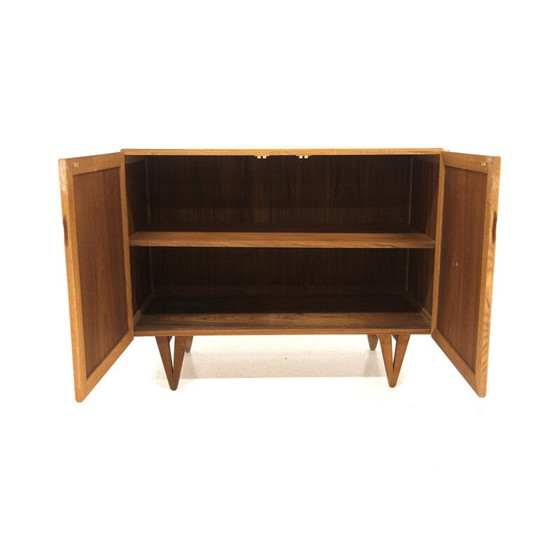 Image 1 of Vintage oak and metal chest of drawers by Bengt Ruda for Möbel-Iikéa, Sweden 1969