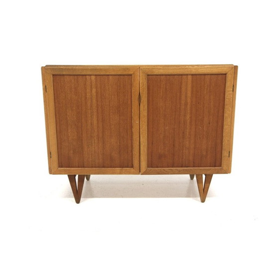 Image 1 of Vintage oak and metal chest of drawers by Bengt Ruda for Möbel-Iikéa, Sweden 1969