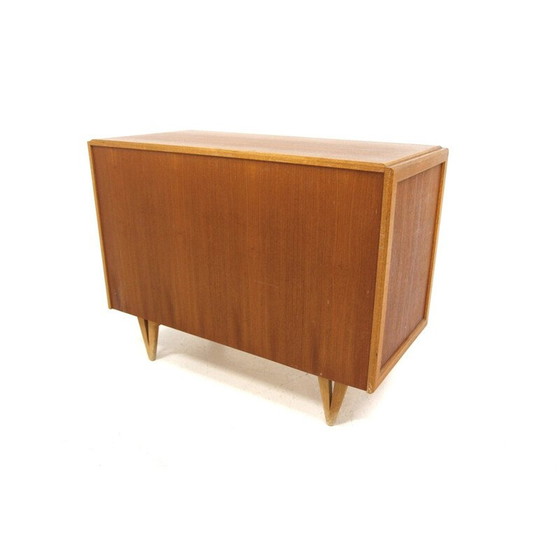 Image 1 of Vintage oak and metal chest of drawers by Bengt Ruda for Möbel-Iikéa, Sweden 1969