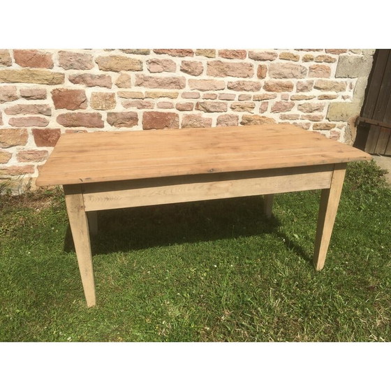 Image 1 of Vintage farm table in beech and cherry wood