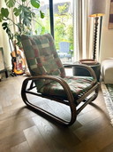 Fauteuil de salon Manou en bambou et rotin vintage