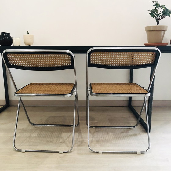 Image 1 of Duo De Chaises Pliantes "Elios" Italy, 1980, By Colle D'Elsa