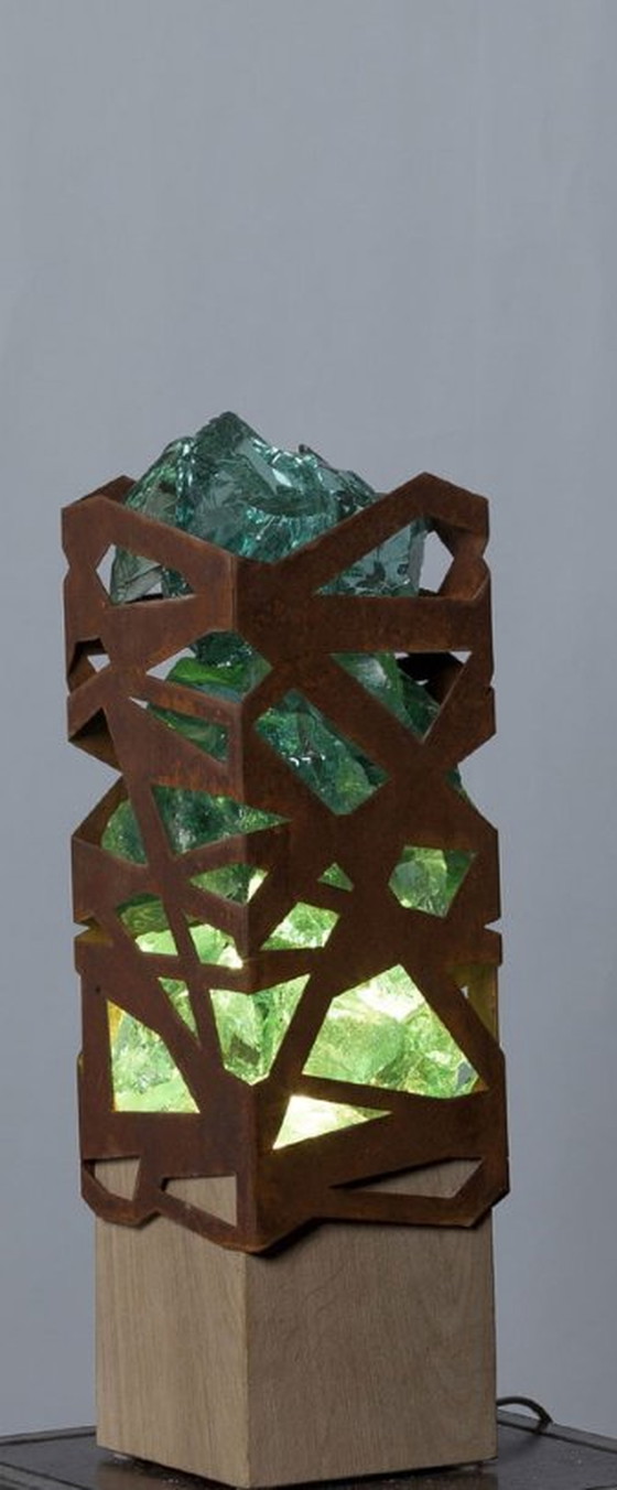 Image 1 of Stefan Traloc, Indoor Column Light - "Green Z2 Small"