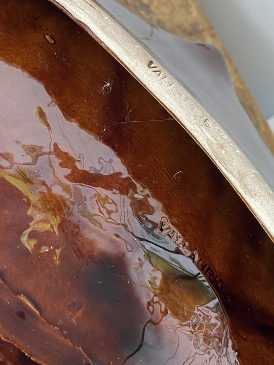 Image 1 of Large Ceramic Leaf Bowl Vallauris