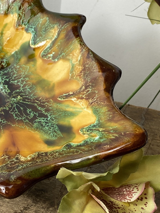 Image 1 of Large Ceramic Leaf Bowl Vallauris