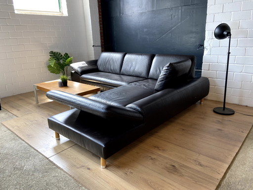 Willi Schillig leather sofa Loop with adjustable backrests