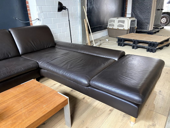 Image 1 of Willi Schillig leather sofa Loop with adjustable backrests