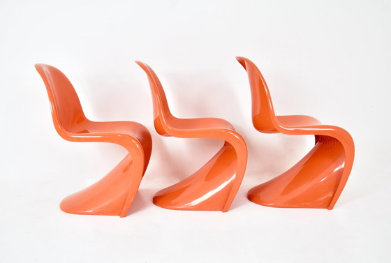 Image 1 of Panton chairs by Verner Panton for Herman Miller / Felhbaum, 1970s