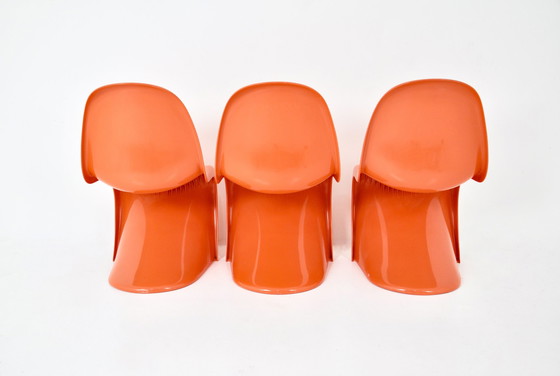 Image 1 of Panton chairs by Verner Panton for Herman Miller / Felhbaum, 1970s