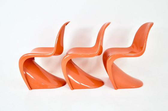 Image 1 of Panton chairs by Verner Panton for Herman Miller / Felhbaum, 1970s