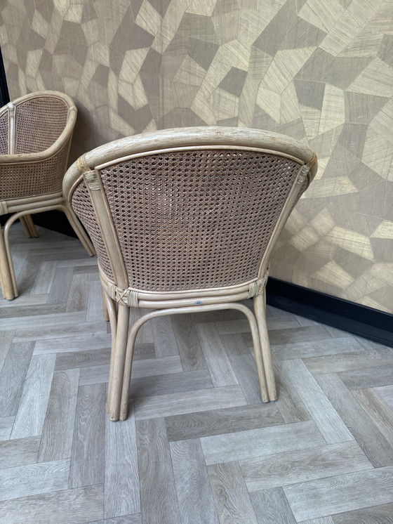 Image 1 of 4x Rohé Rattan dining room chairs