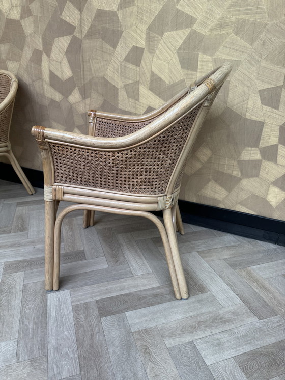 Image 1 of 4x Rohé Rattan dining room chairs