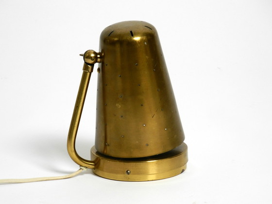 Image 1 of Beautiful, Rare, Large, Mid Century Modern Brass Table Lamp With A Switch In The Base