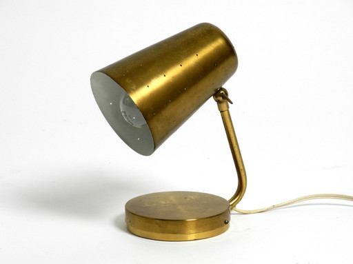 Beautiful, rare, large, Mid - Century Modern brass table lamp with a switch in the base