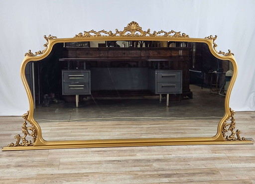 Gilded wooden mirror, 1960s