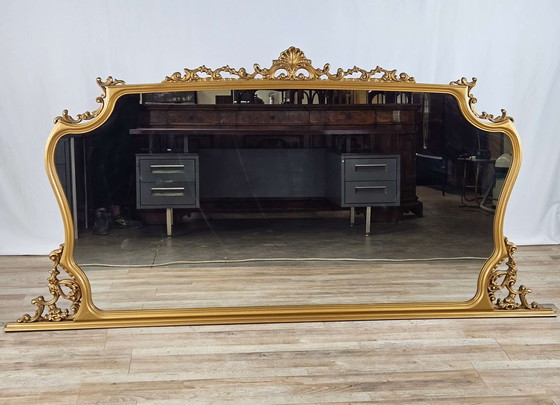 Image 1 of Gilded wooden mirror, 1960s