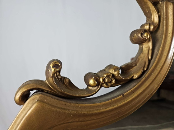 Image 1 of Gilded wooden mirror, 1960s