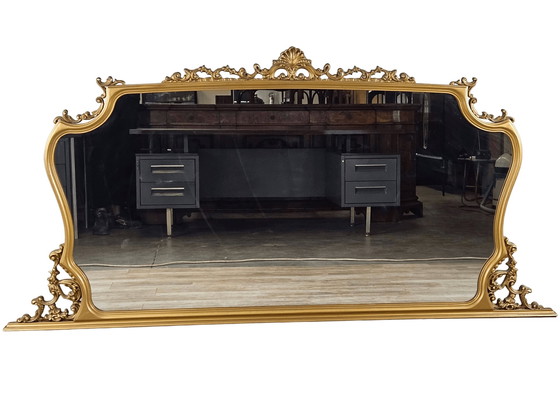 Image 1 of Gilded wooden mirror, 1960s