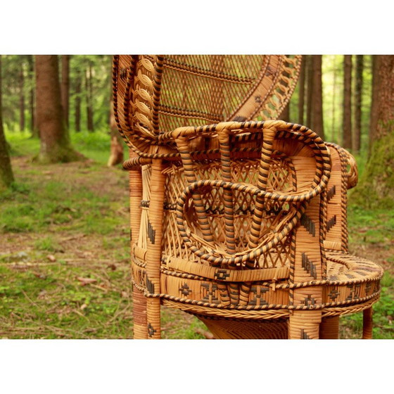 Image 1 of Vintage Emmanuelle Peacock Chair Italy 1970s