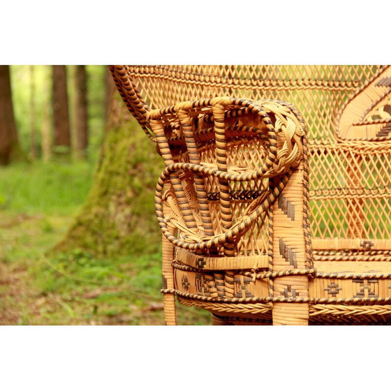 Image 1 of Vintage Emmanuelle Peacock Chair Italy 1970s