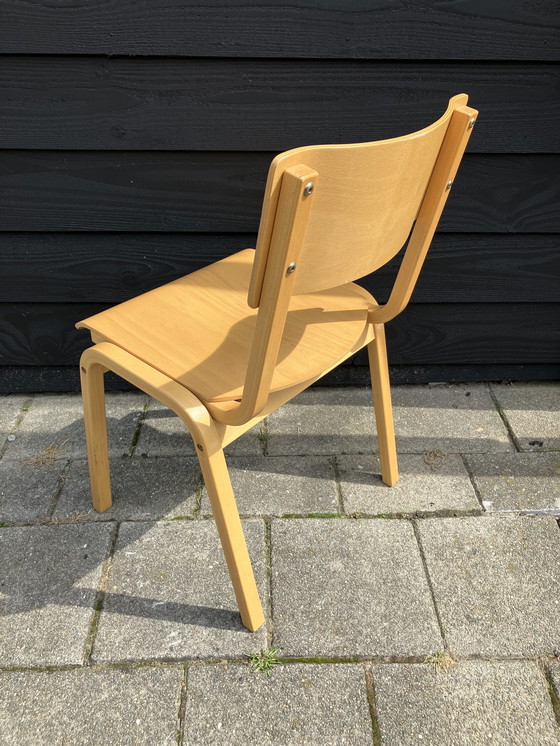 Image 1 of 4x bentwood/plywood dining chairs